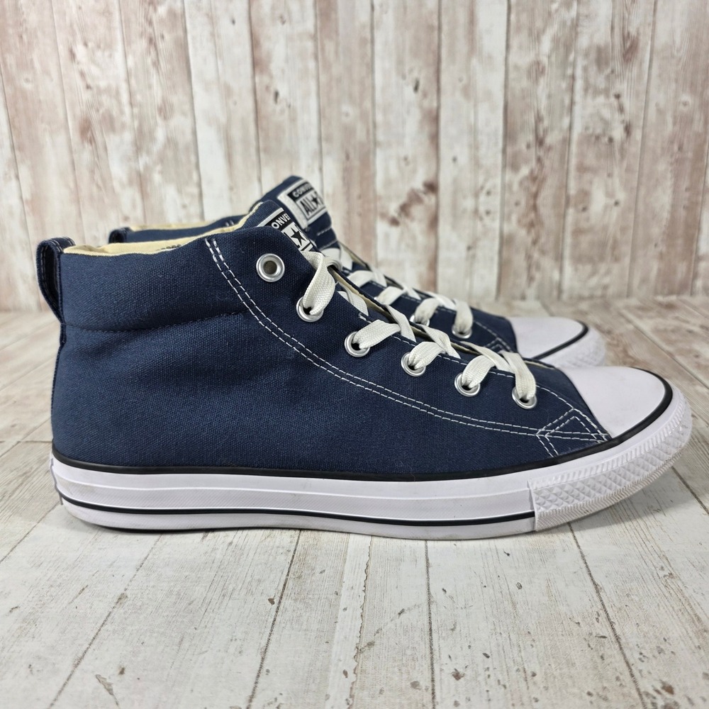 Converse Chuck Taylor All Star High Street Mid Navy Blue Sneakers 149547F Mens 9